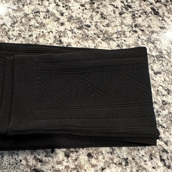 Pink Rose Stretch Knit Leggings Black Extra Small Cold Weather Cozycore - Picture 10 of 10